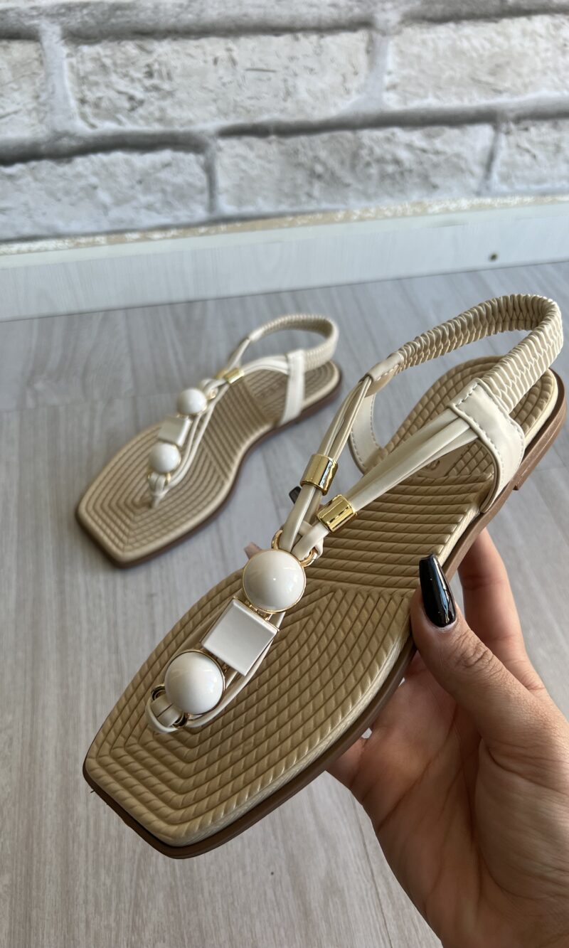 rasteira gaspea atenas off white moleca 5558 106