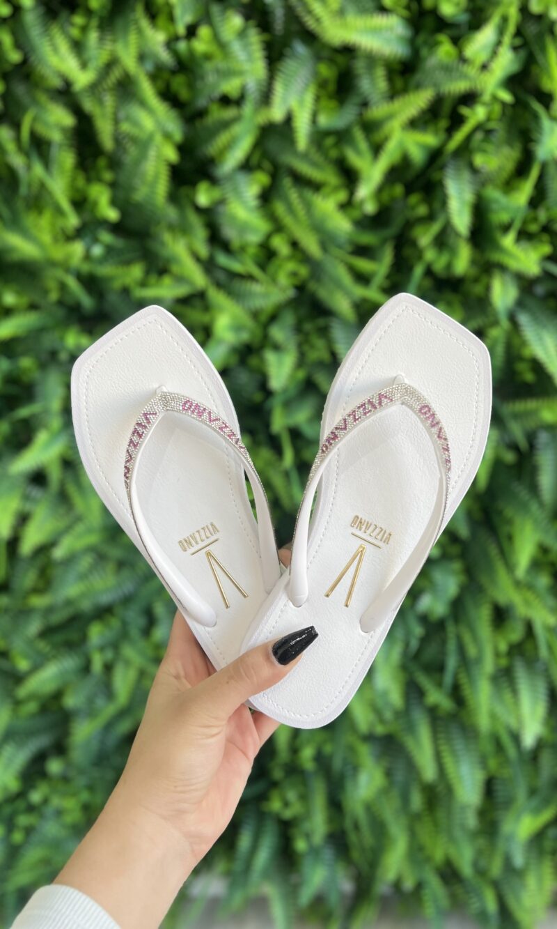 chinelo manta brilho branco vizzano 6531 105 chinelo manta brilho branco vizzano 6531 105