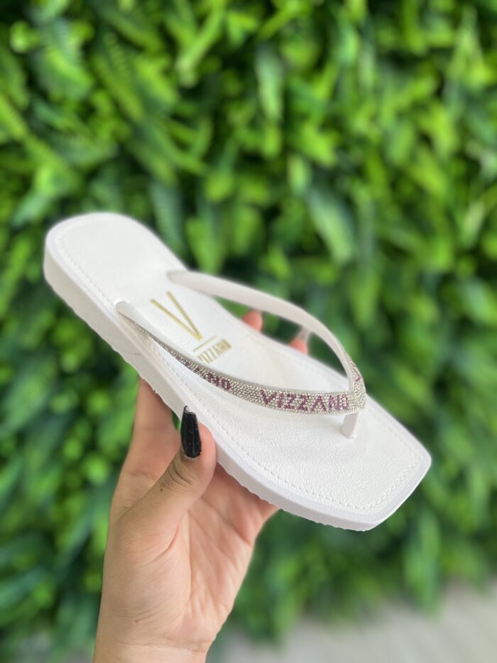 chinelo manta brilho branco vizzano 6531 105 chinelo manta brilho branco vizzano 6531 105