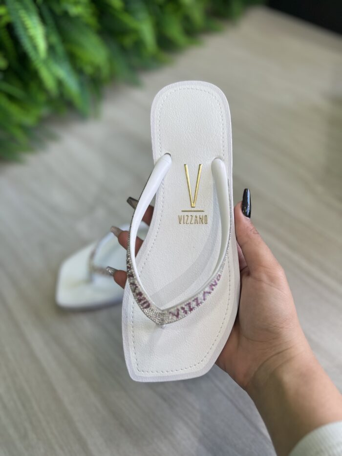 chinelo manta brilho branco vizzano 6531 105 chinelo manta brilho branco vizzano 6531 105