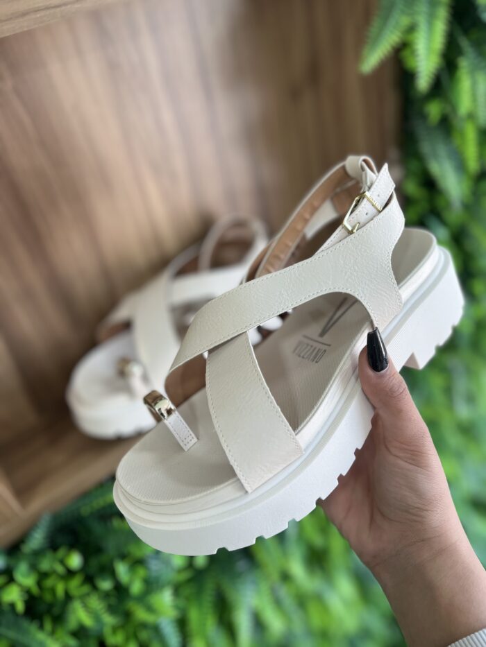 sandalia calf off white vizzano 6499 122 sandalia calf off white vizzano 6499 122