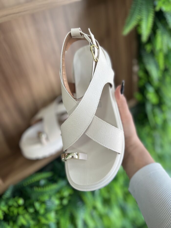 sandalia calf off white vizzano 6499 122 sandalia calf off white vizzano 6499 122