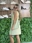 vestido mila com bolsa verde