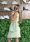vestido mila com bolsa verde