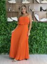 vestido longo julia laranja