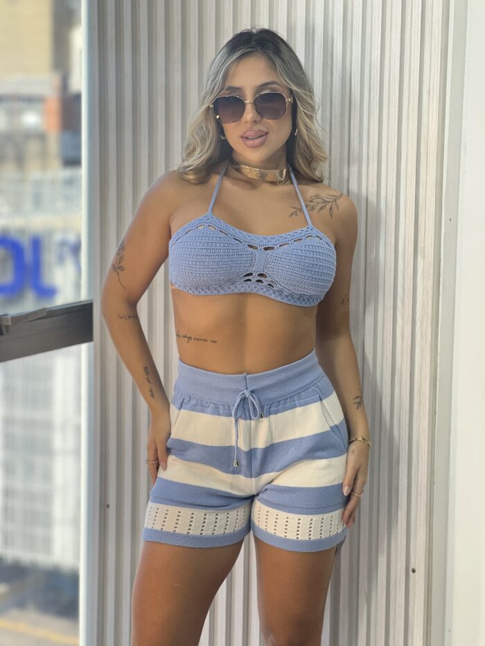 conjunto modal listrado azul bb