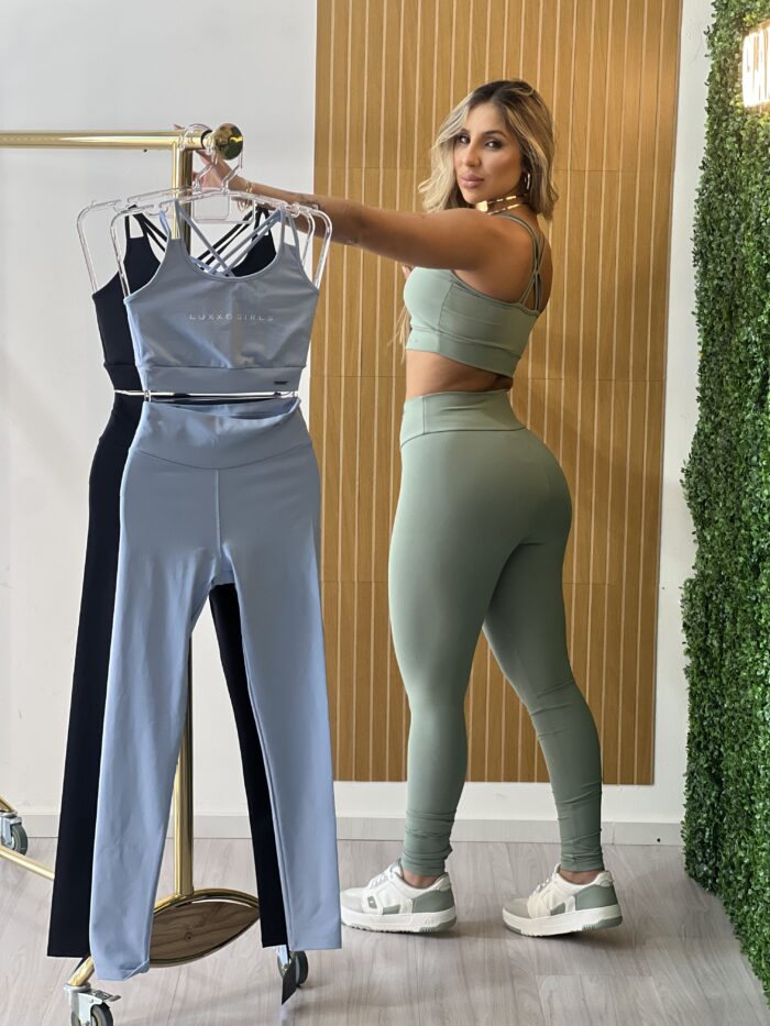 conunto legging luxxo verde conunto legging luxxo verde