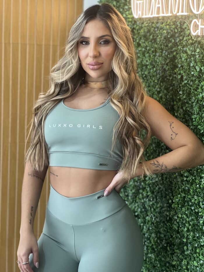 conunto legging luxxo verde conunto legging luxxo verde