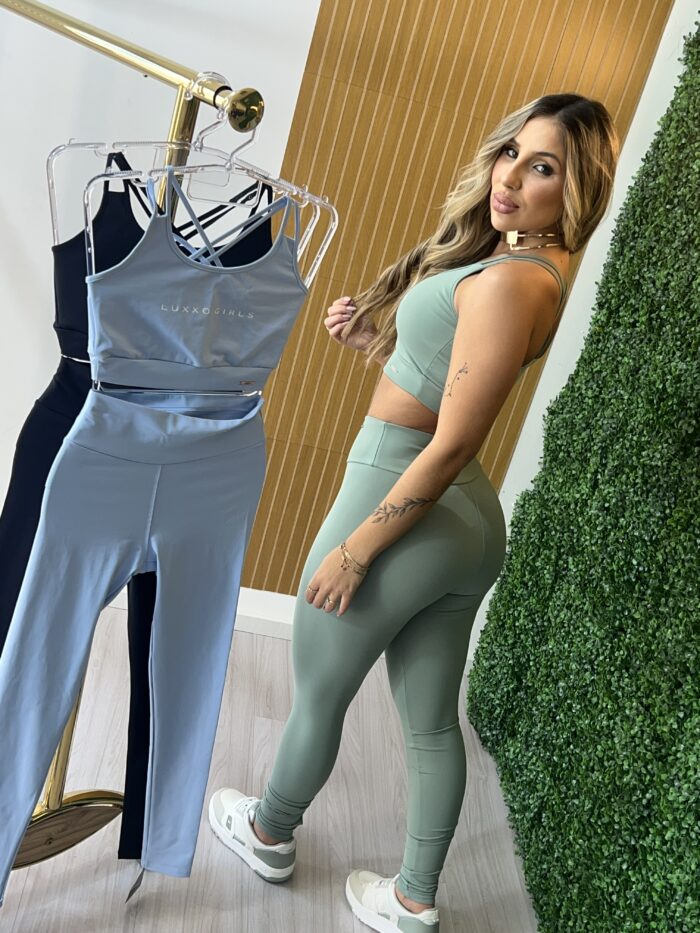 conunto legging luxxo verde conunto legging luxxo verde