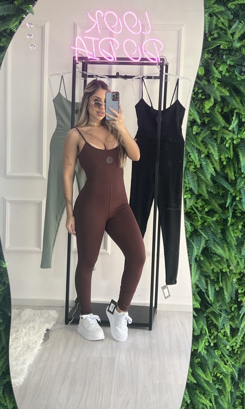macacao fitness luxxo marrom