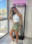 saia jeans cargo estela verde