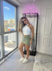 saia jeans cargo estela verde