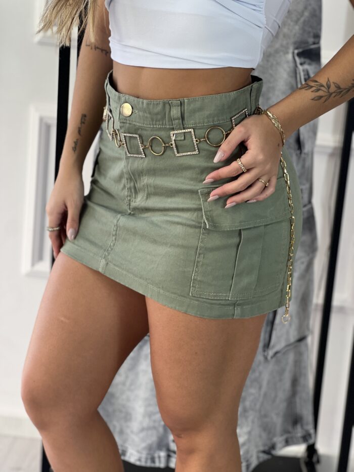 saia jeans cargo estela verde saia jeans cargo estela verde