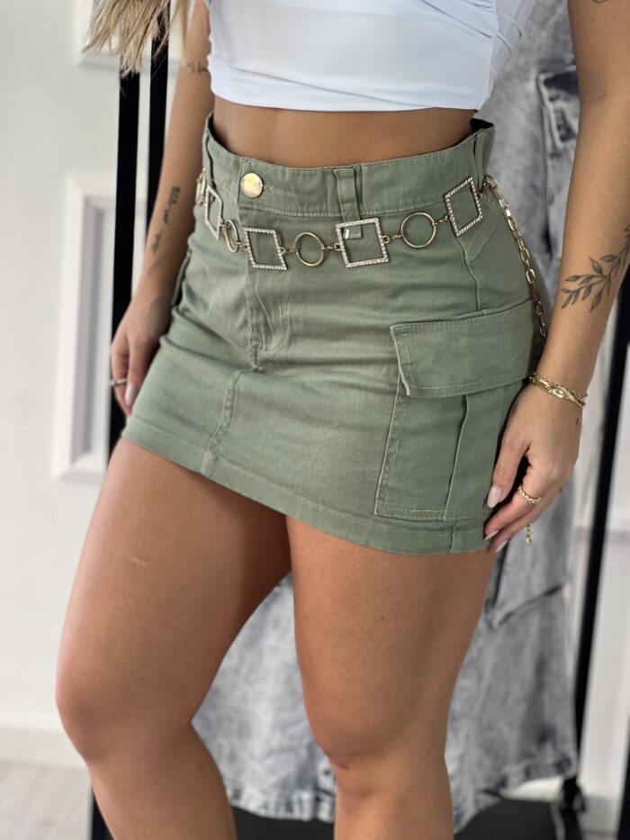 saia jeans cargo estela verde saia jeans cargo estela verde
