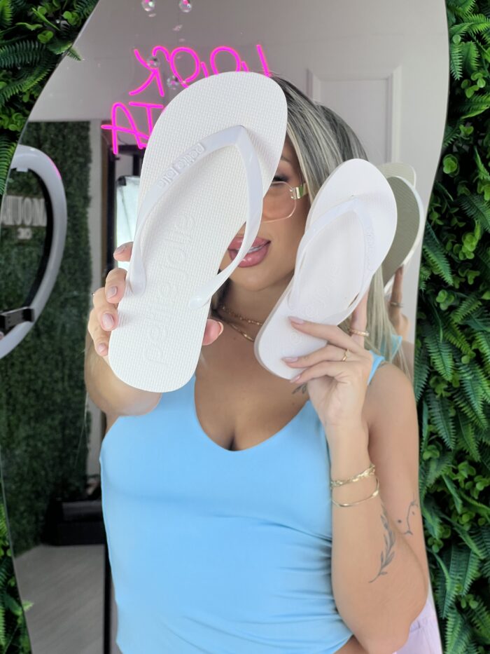 chinelo basic branco petite jolie pj6901ii