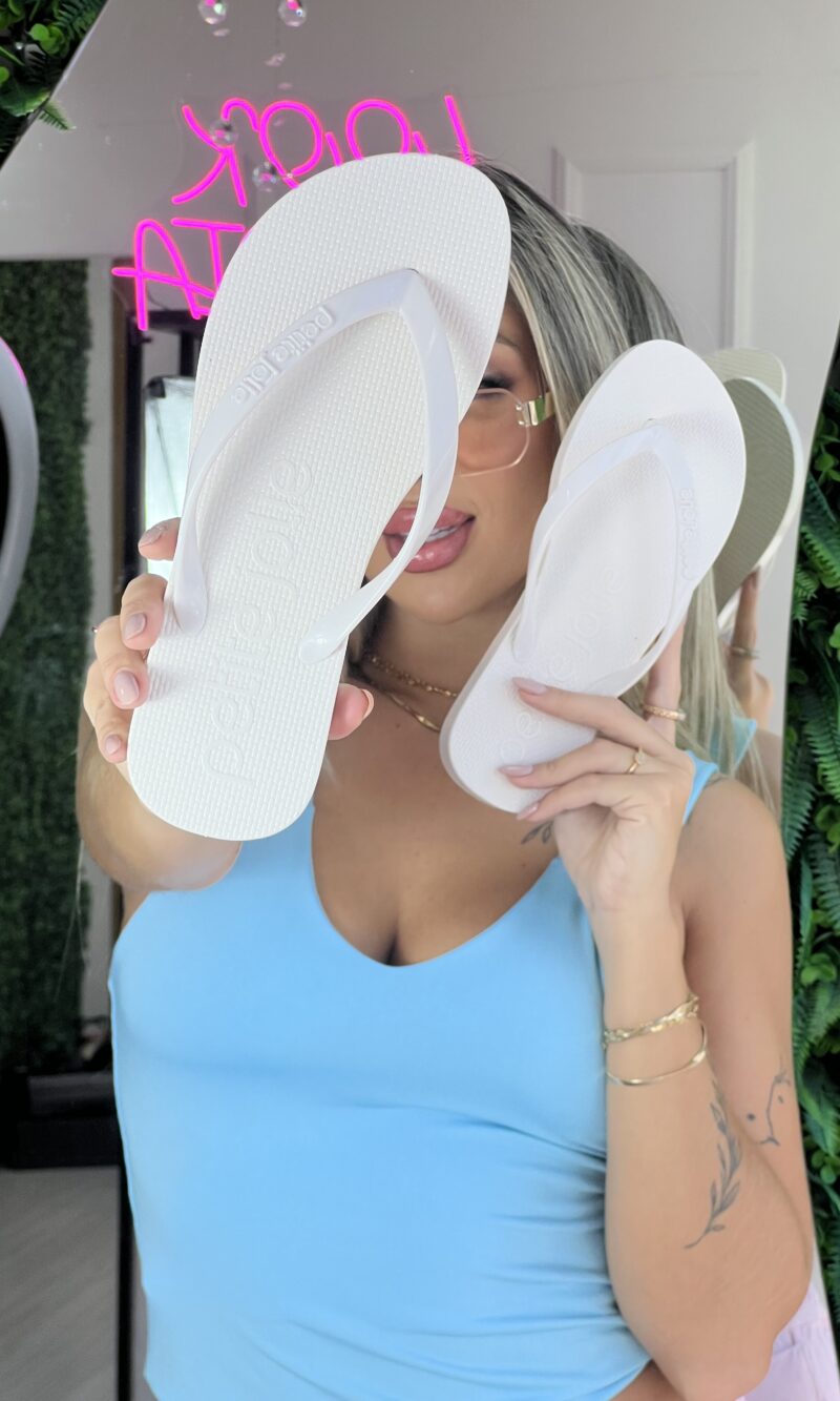 chinelo basic branco petite jolie pj6901ii