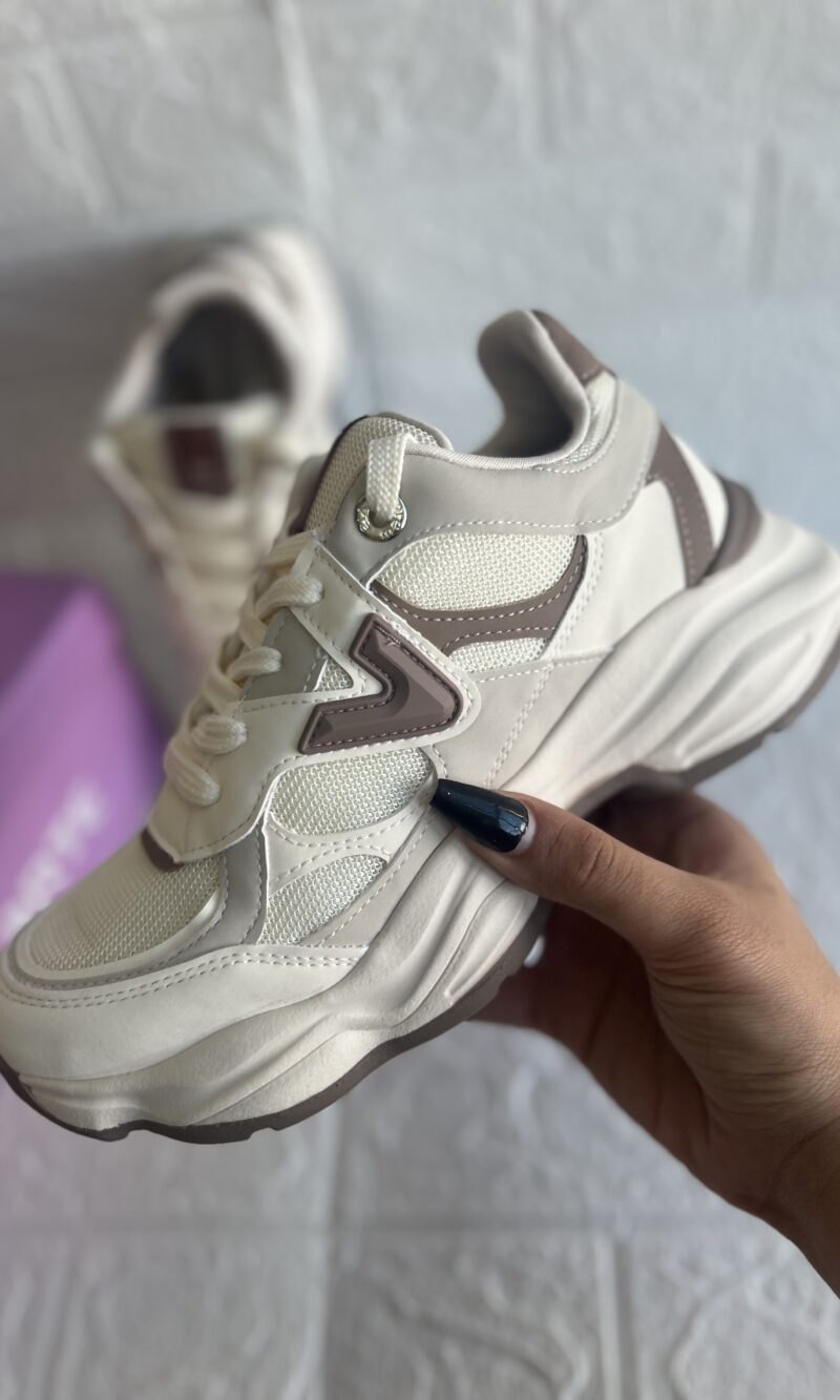 tÊnis tela marfim bege cafÉ via marte 158 023 18