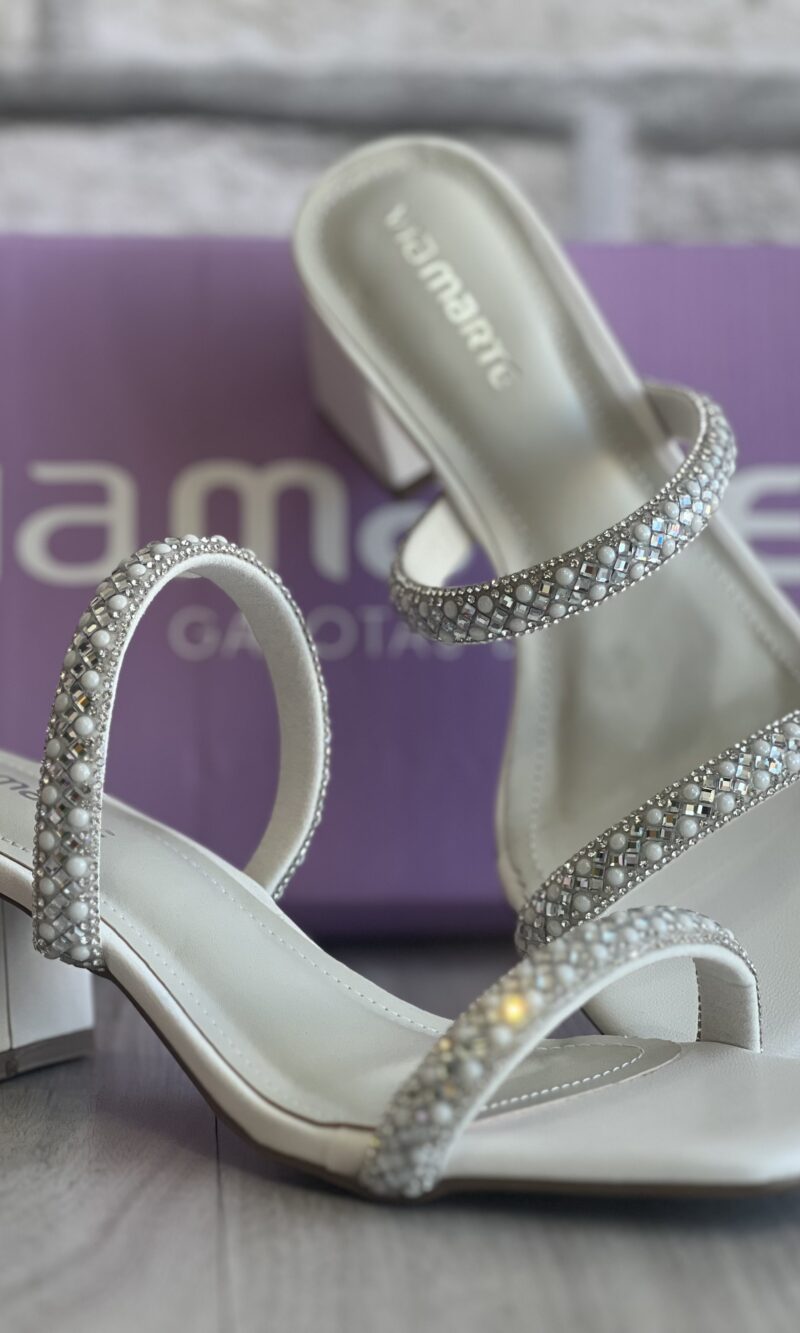 tamanco brilhos branco via marte 171 027 01 tamanco brilhos branco via marte 171 027 01