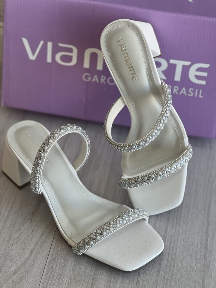 tamanco brilhos branco via marte 171 027 01 tamanco brilhos branco via marte 171 027 01