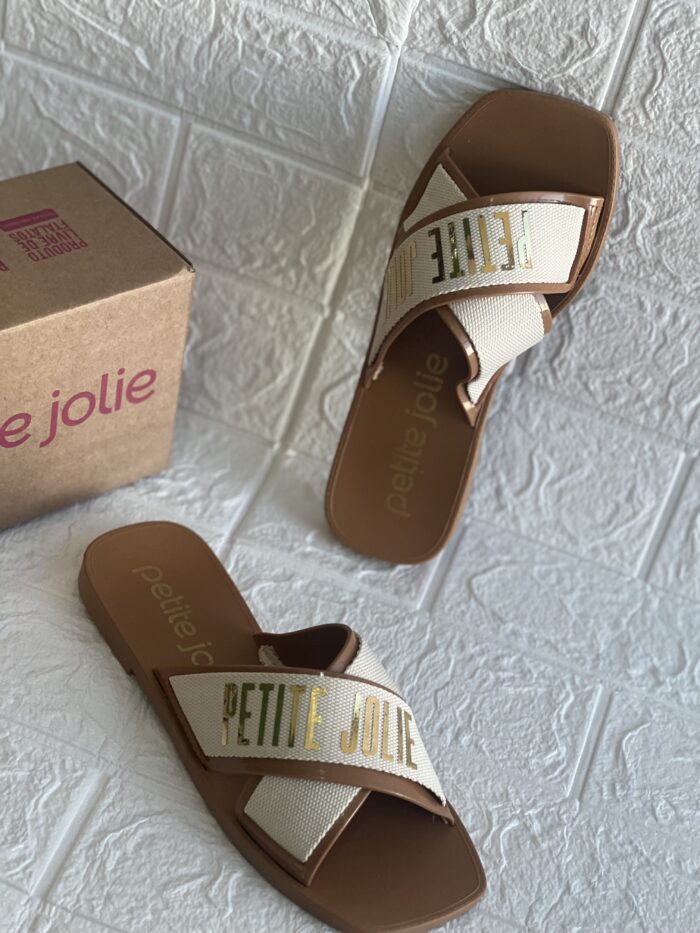 rasteira gold doce de leite petite jolie pj7611 rasteira gold doce de leite petite jolie pj7611