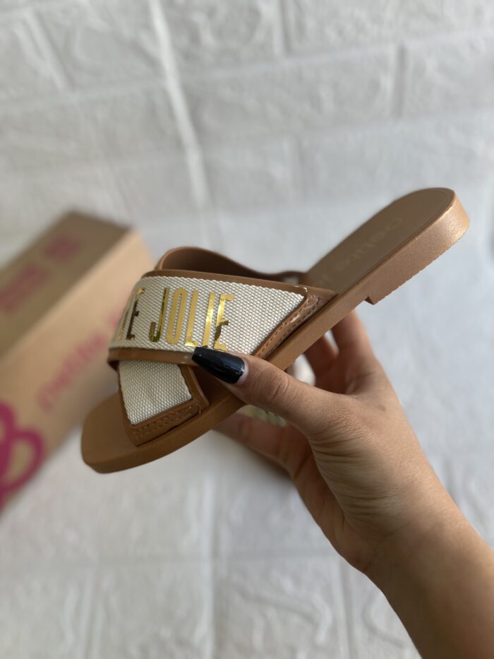 rasteira gold doce de leite petite jolie pj7611 rasteira gold doce de leite petite jolie pj7611