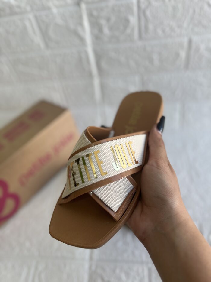 rasteira gold doce de leite petite jolie pj7611 rasteira gold doce de leite petite jolie pj7611