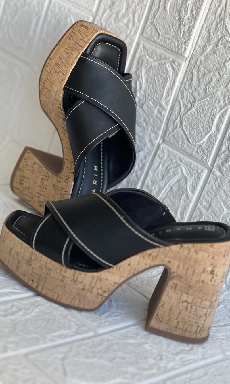 tamanco linha cafa preto ramarim 25 35202