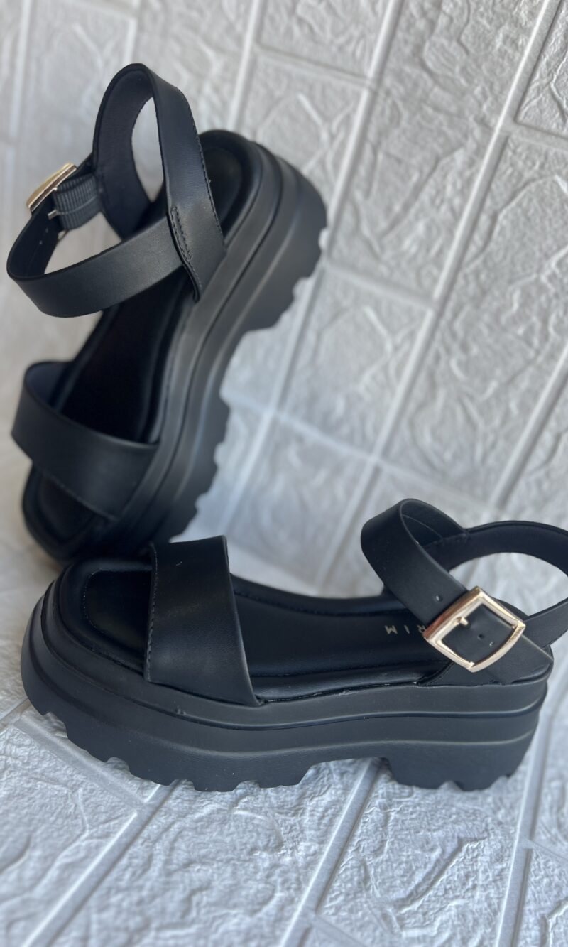 sandalia tratorada bless preto ramarim 25 42202