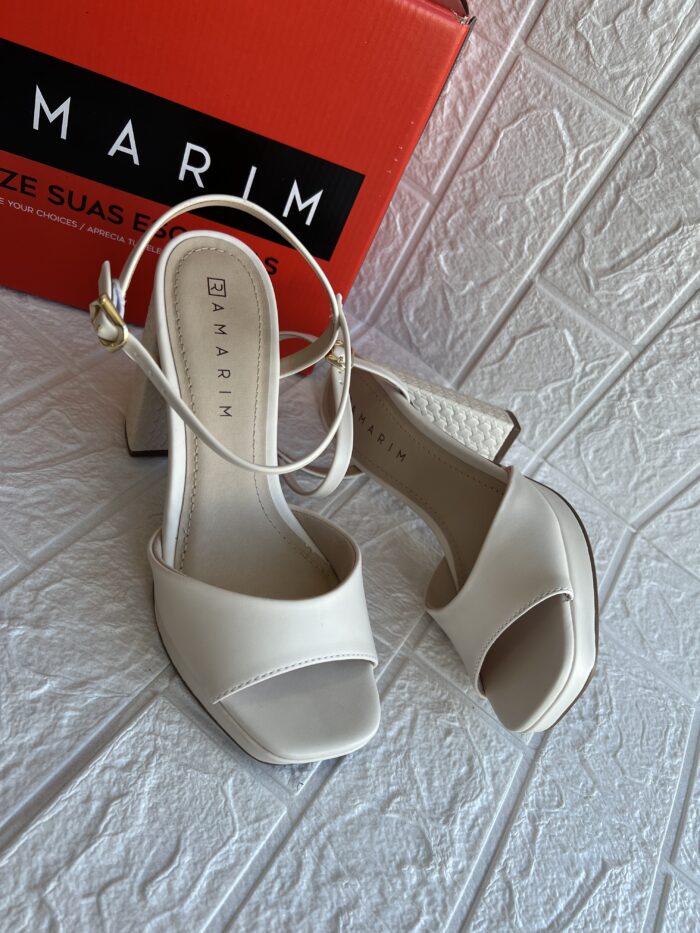 sandalia meia pata off white ramarim 25 57201