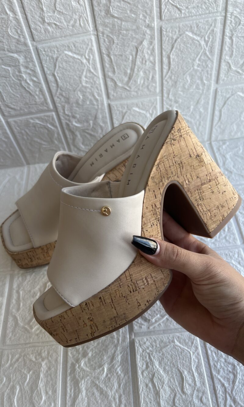 tamanco linha cafa bege claro ramarim 25 35201