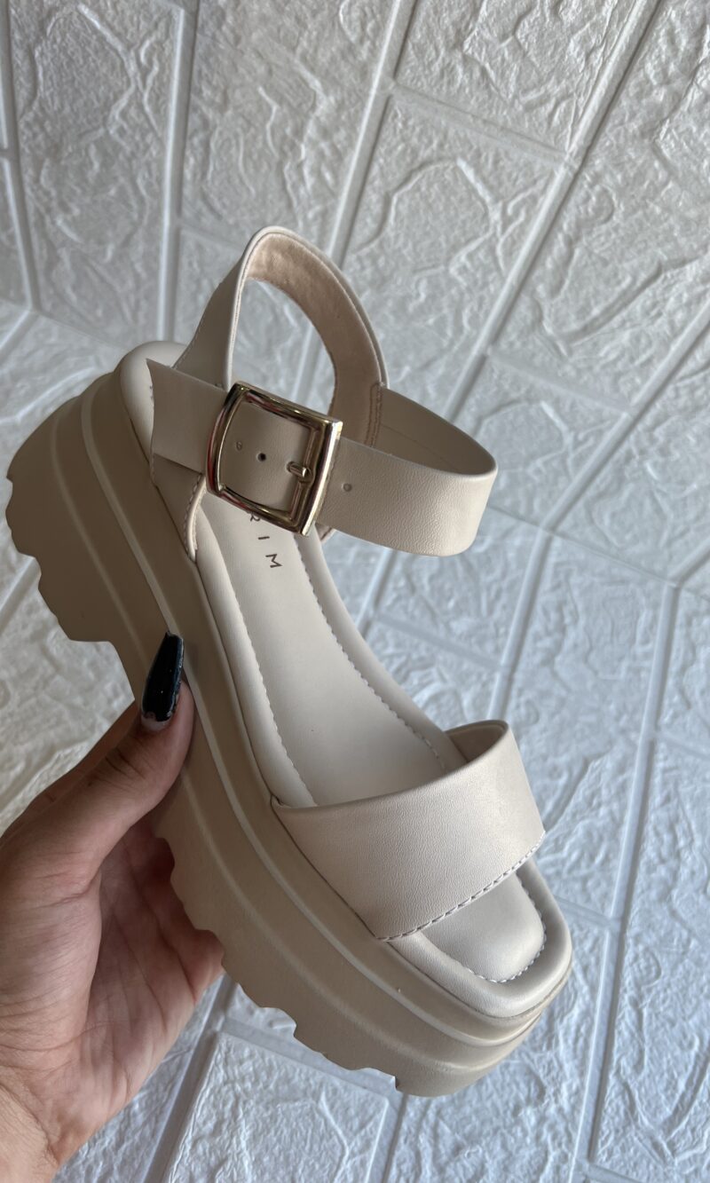 sandalia tratorada bless bege ramarim 25 42202