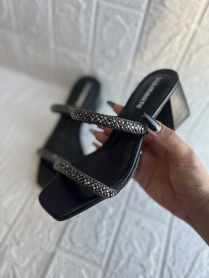 tamanco brilhos preto via marte 171 027 01 tamanco brilhos preto via marte 171 027 01