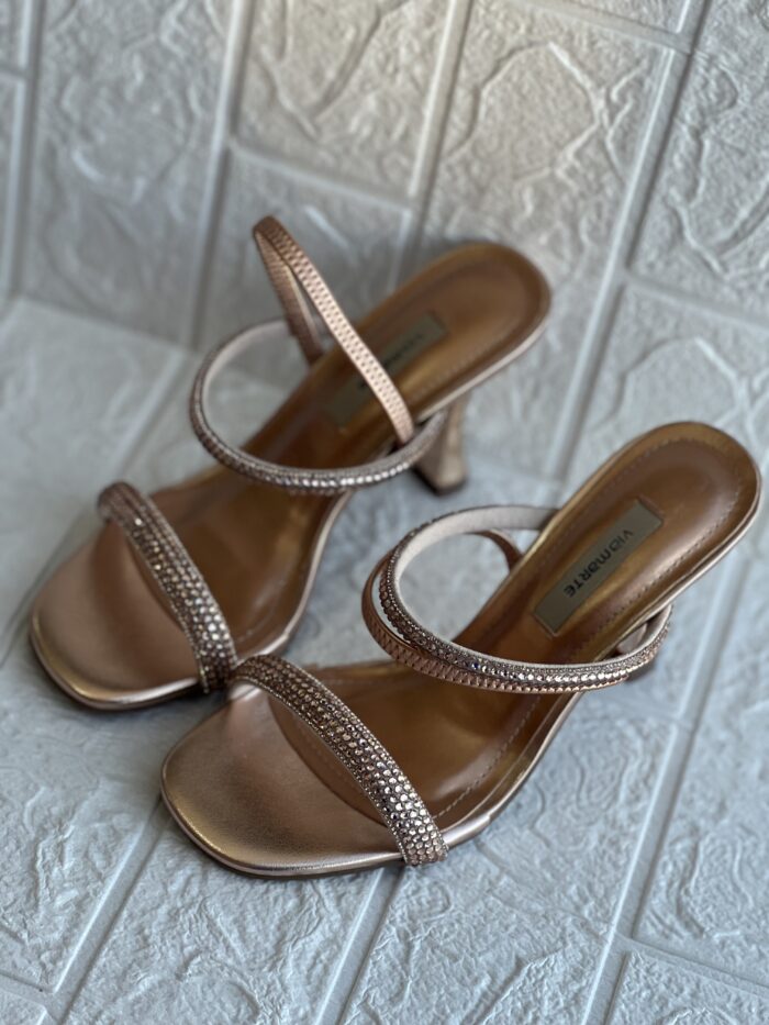 sandÁlia tamanco rouge metalizado via marte 149 023 02