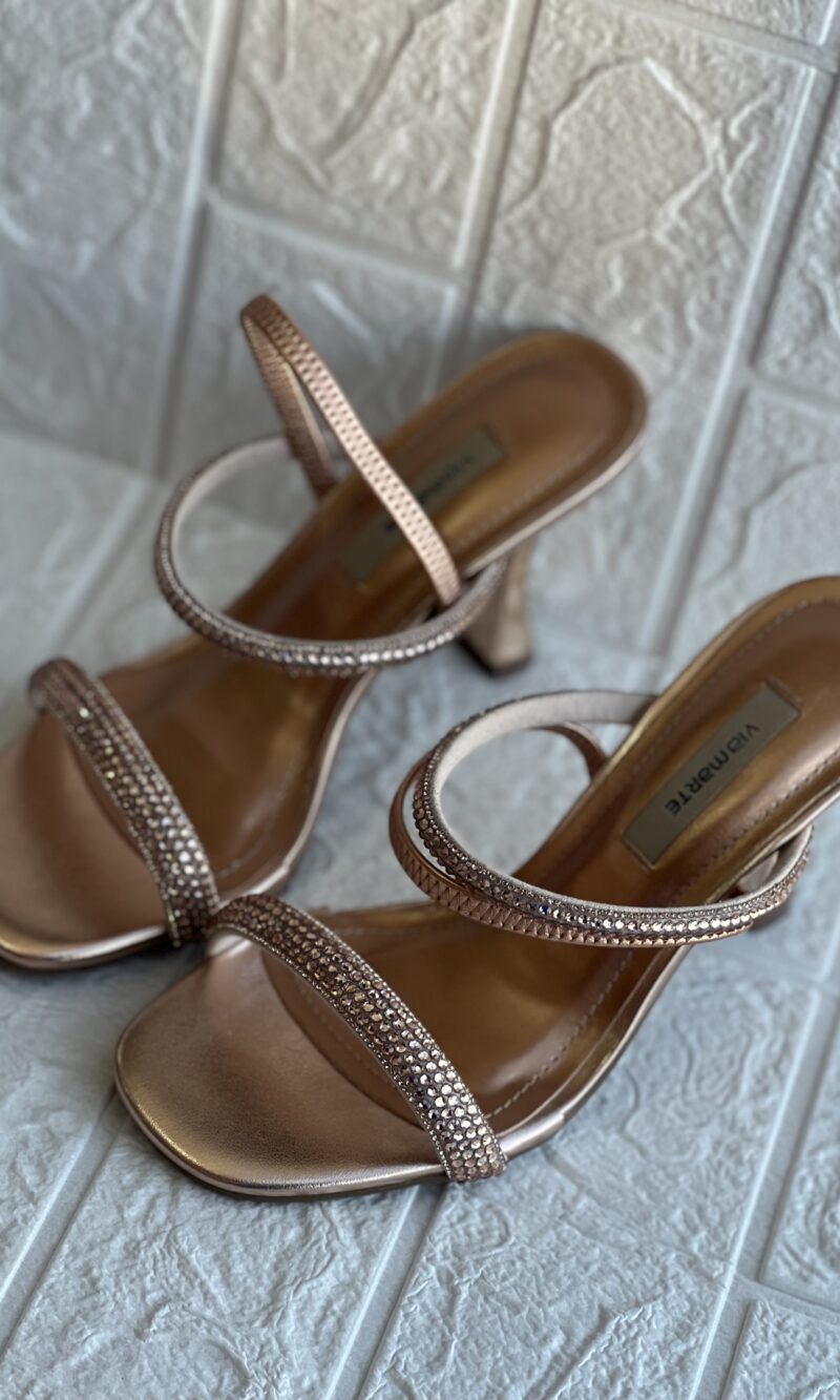 sandÁlia tamanco rouge metalizado via marte 149 023 02