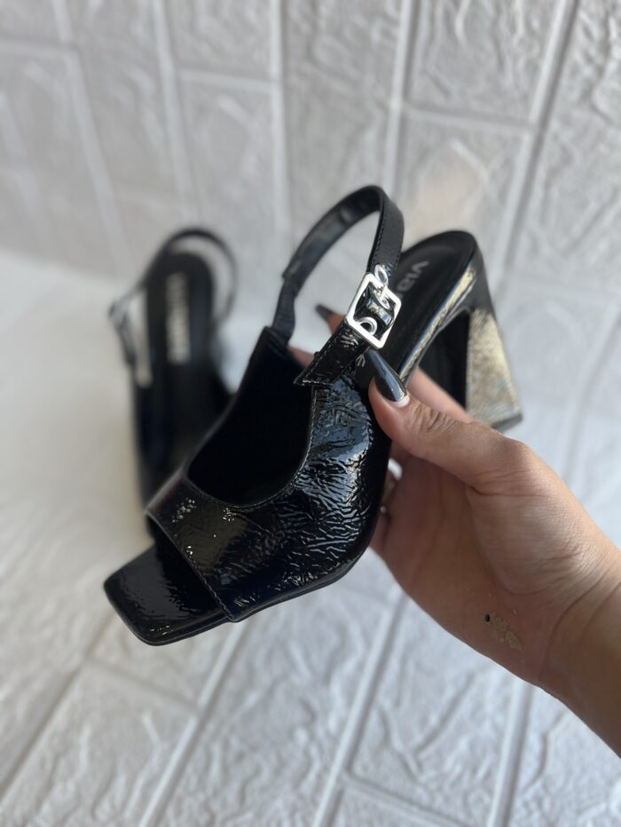 sandalia verniz glossy preto via marte 150 010 01 sandalia verniz glossy preto via marte 150 010 01