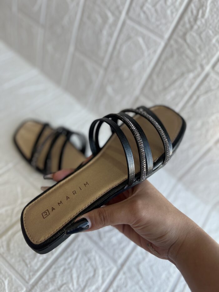 rasteira linho turquia preto ramarim 25 21201 rasteira linho turquia preto ramarim 25 21201