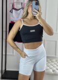 conjunto fitness mirela luxxo branco preto