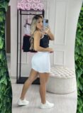 conjunto fitness mirela luxxo branco preto