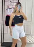 conjunto fitness mirela luxxo branco preto