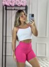 conjunto fitness mirela luxxo rosa branco