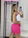 conjunto fitness mirela luxxo rosa branco