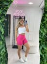 conjunto fitness mirela luxxo rosa branco