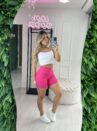 conjunto fitness mirela luxxo rosa branco