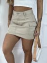 saia jeans cargo bege 23 graus