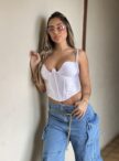 calca jeans wide leg cargo kelly 23 graus