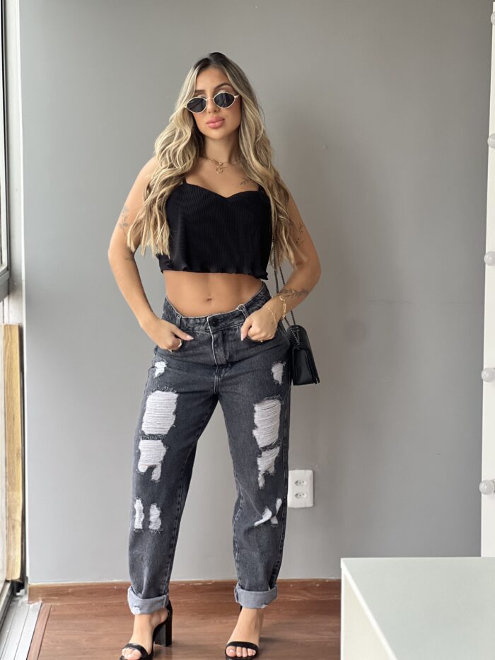 calca mom jeans new black 23 graus calca mom jeans new black 23 graus
