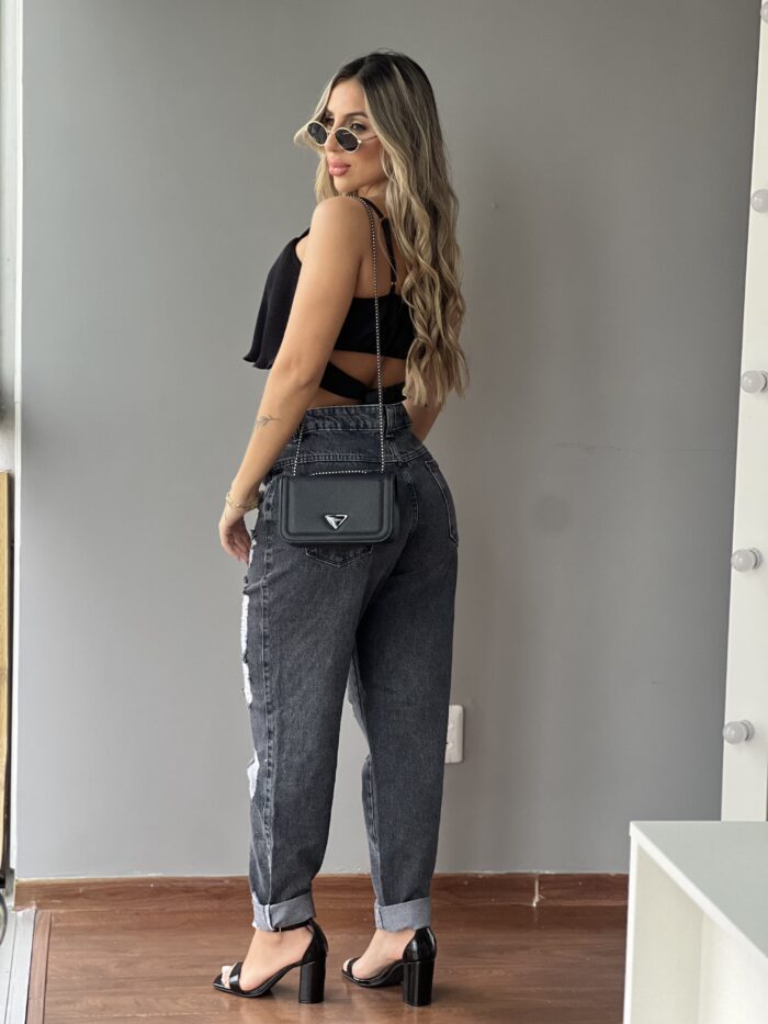 calca mom jeans new black 23 graus calca mom jeans new black 23 graus
