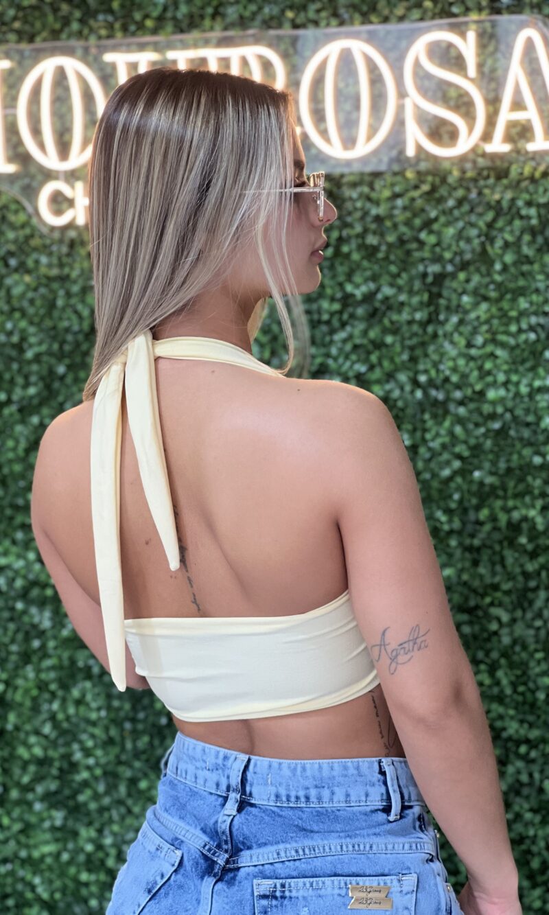 cropped bianca amarelo manteiga cropped bianca amarelo manteiga