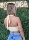 cropped bianca amarelo manteiga