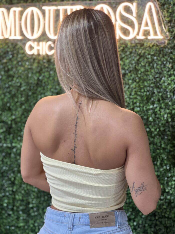 top lili amarelo manteiga top lili amarelo manteiga